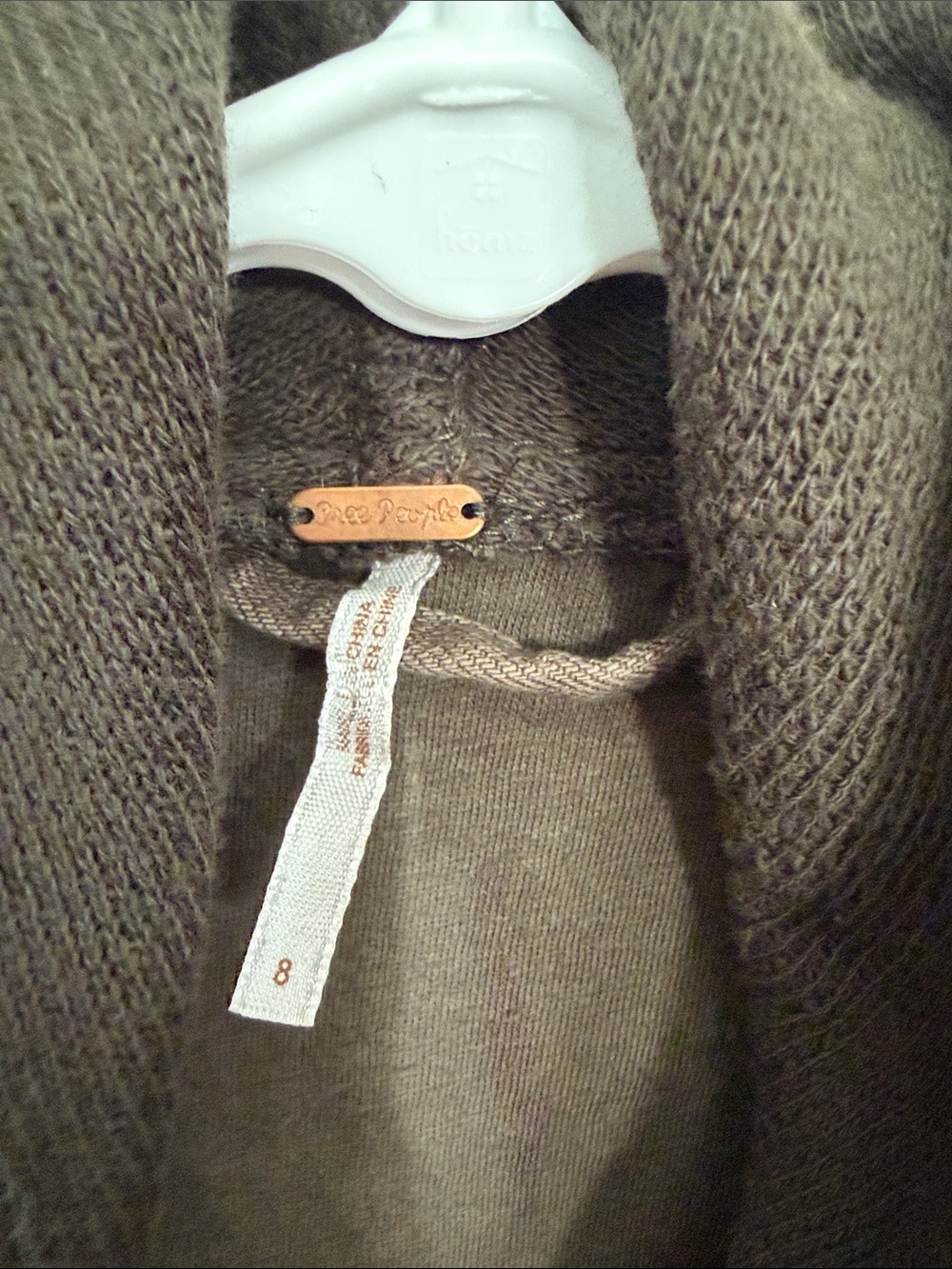 Free People Olive Green Draped jean Jacket - Picture 3 of 5